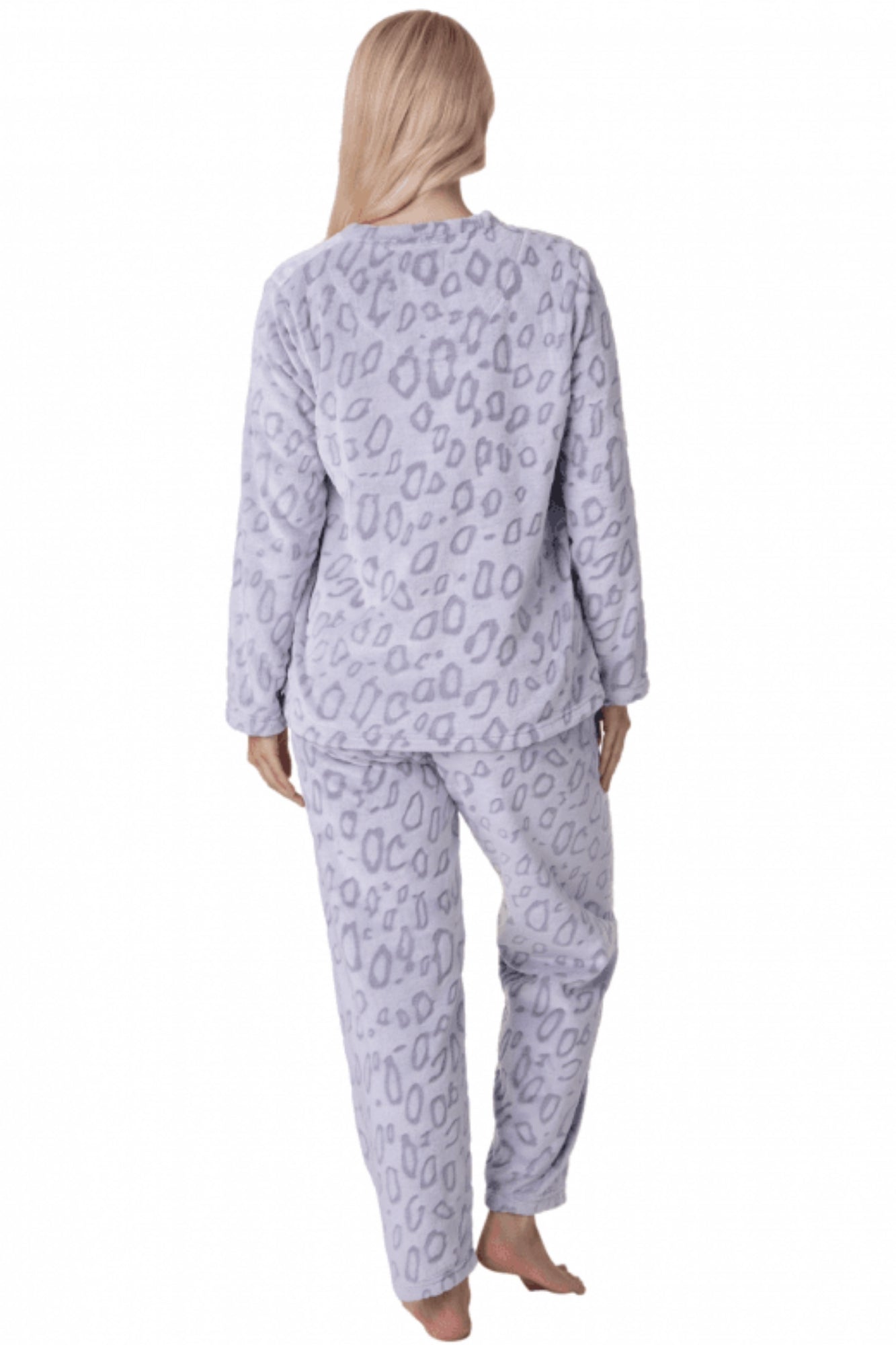 Camille Women's Supersoft Fleece Full Length Pyjama Set with Elasticated Waist