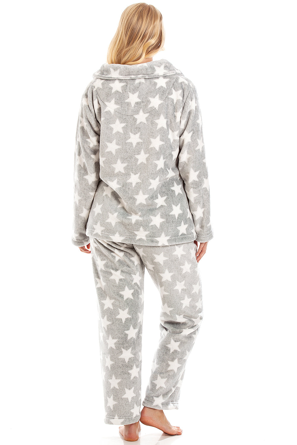Womens Supersoft Fleece Star Print Pyjama Set
