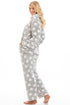 Womens Supersoft Fleece Star Print Pyjama Set