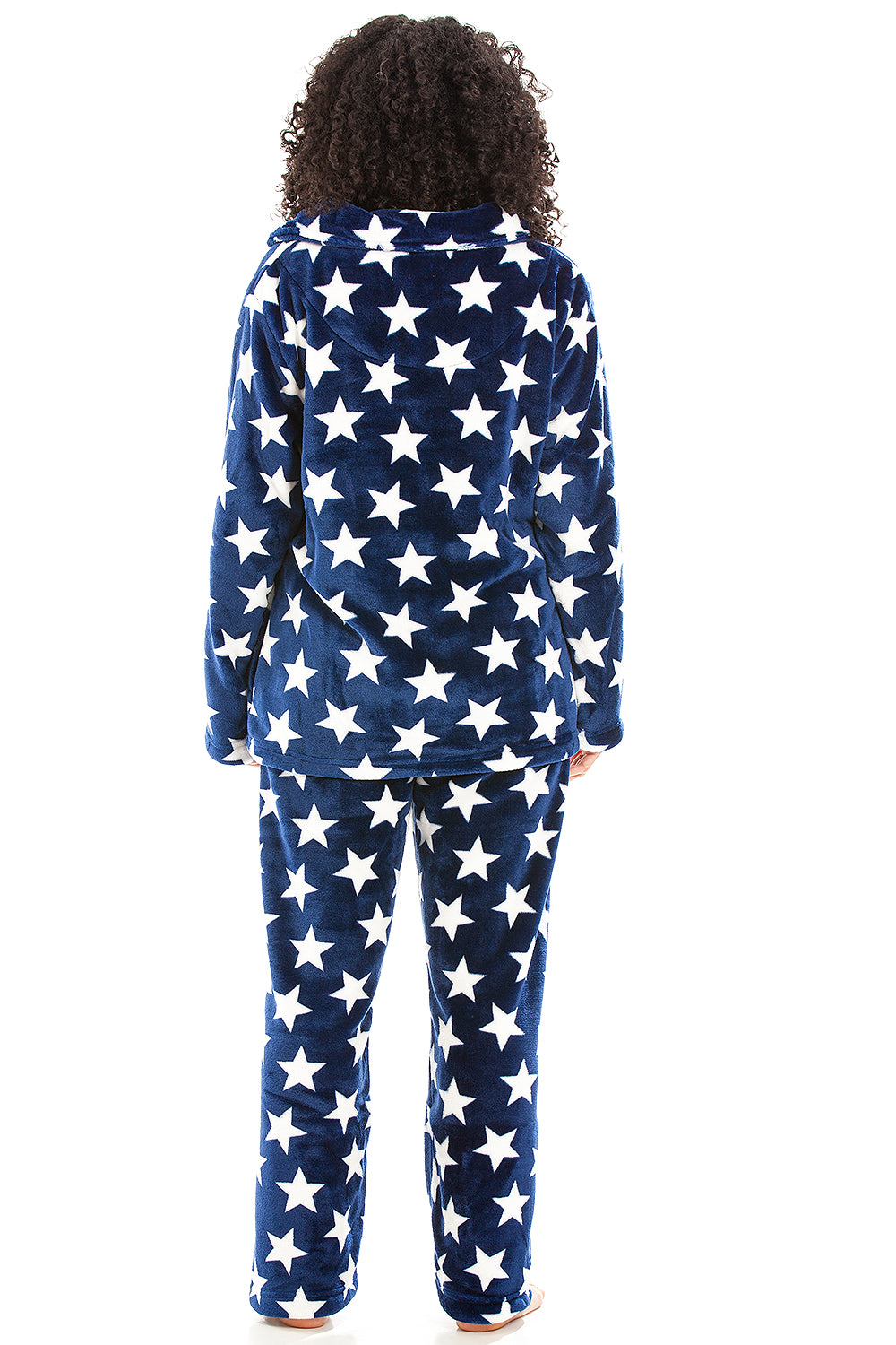 Womens Supersoft Fleece Star Print Pyjama Set