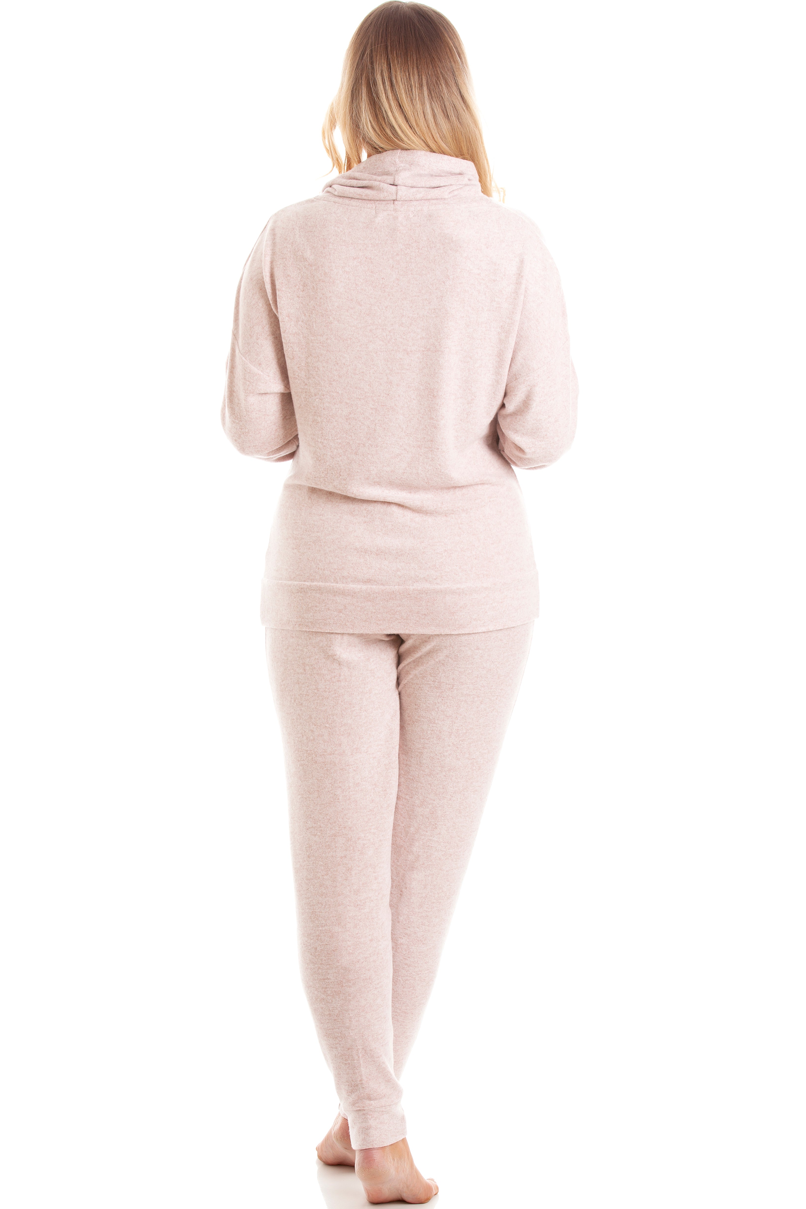 Womens Comfy Fit Marl Hacci Pyjama sets