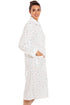 Womens Floral Mock Quilt Button Housecoat