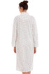 Womens Floral Mock Quilt Button Housecoat