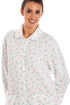 Womens Floral Mock Quilt Button Housecoat