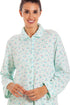 Womens Floral Mock Quilt Button Housecoat
