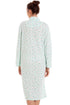 Womens Floral Mock Quilt Button Housecoat
