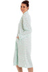 Womens Floral Mock Quilt Button Housecoat