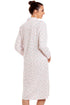 Womens Floral Mock Quilt Button Housecoat