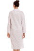 Womens Floral Mock Quilt Button Housecoat