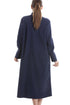 Womens Soft Fleece Floral Full Length Button Up Housecoats