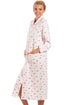 Womens Mock Quilted Floral Housecoat