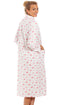 Womens Mock Quilted Floral Housecoat