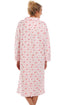 Womens Mock Quilted Floral Housecoat