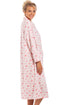 Womens Mock Quilted Floral Housecoat
