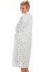 Womens Mock Quilted Floral Housecoat