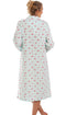 Womens Mock Quilted Floral Housecoat
