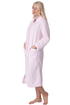 Camille Women's Supersoft Fleece Button Front Housecoat with Pockets