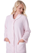 Camille Women's Supersoft Fleece Button Front Housecoat with Pockets