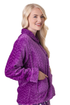 Womens Supersoft Button Front Embossed Bed Jacket