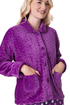 Womens Supersoft Button Front Embossed Bed Jacket