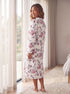 Womens Supersoft Fleece Floral Katie Zip Bathrobe