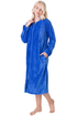 Womens Supersoft Zip Front Embossed Housecoat