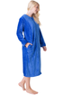 Womens Supersoft Zip Front Embossed Housecoat