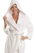 Womens Supersoft Fleece Hooded Bathrobe