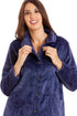 Womens Rose Embossed Button Up Housecoat