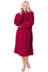 Womens Supersoft Luxury Fleece Jaquard Bathrobe