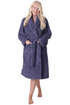 Womens Supersoft Luxury Fleece Jaquard Bathrobe