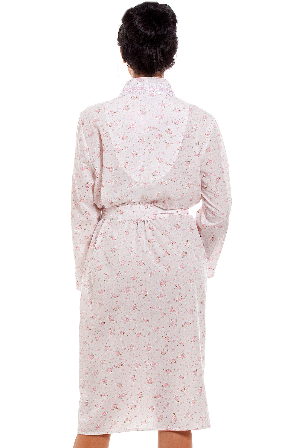 Womens Pink Floral Lightweight Dressing Gown