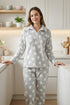 Womens Supersoft Fleece Star Print Pyjama Set
