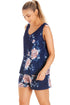 Womens Lightweight Floral Print Short Pyjama Set