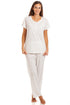Womens Lightweight Short Sleeved Glitter Heart Pyjama Set