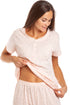Womens Lightweight Short Sleeved Glitter Heart Pyjama Set