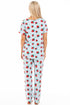 Womens Full Length Floral Print Spandex Pyjama Set