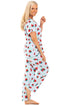 Womens Full Length Floral Print Spandex Pyjama Set