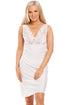 Camille Women's Full Slip Chemise Dress Elegant Lace Nightwear