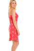 Coral Humming Bird Print Wrap And Chemise Set
