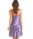 Luxury Kimono Style Purple Floral Satin Chemise And Wrap Set
