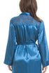 Camille Womens Ladies Luxury Teal Satin Wrap
