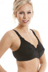 Non Wired Full Cup Support Black Mastectomy Bra
