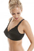 Non Wired Full Cup Support Black Mastectomy Bra