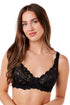 Classic Underwired Black Floral Lace Bra