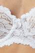 Womens Classic Underwired White Floral Lace Bra
