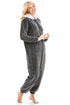 Camille Women's Hooded Super Soft Fleece Onesie Ladies Zip Jumpsuit
