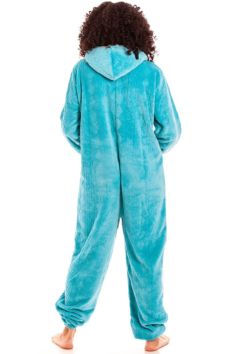 Camille Women's Hooded Super Soft Fleece Onesie Ladies Zip Jumpsuit