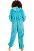 Camille Women's Hooded Super Soft Fleece Onesie Ladies Zip Jumpsuit