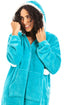 Camille Women's Hooded Super Soft Fleece Onesie Ladies Zip Jumpsuit
